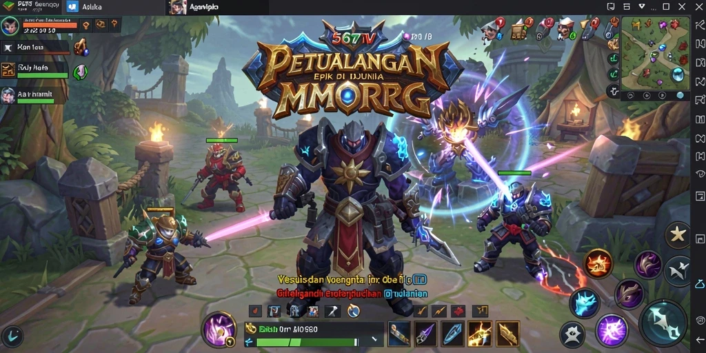 Gameplay seru dalam 567TV dengan aksi MMORPG mengesankan.
