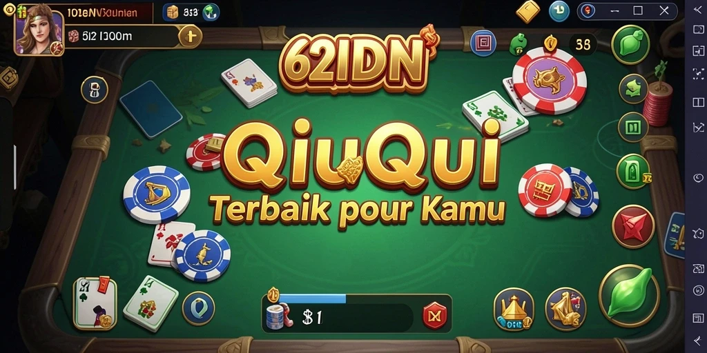 Tampilan gameplay seru dalam permainan QiuQiu 62IDN.
