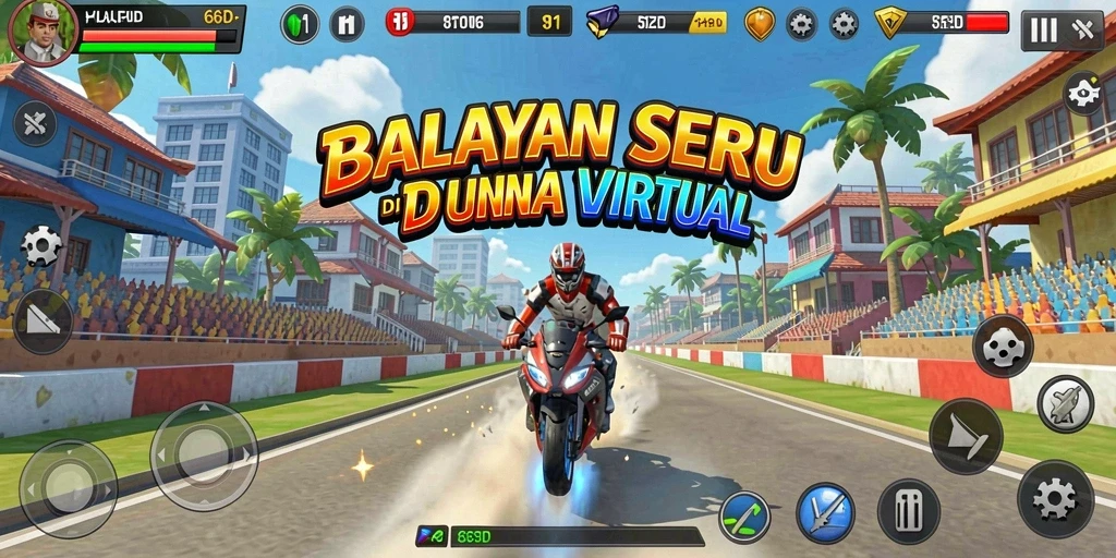 Tampilan gameplay Racing yang mendebarkan dan menakjubkan.