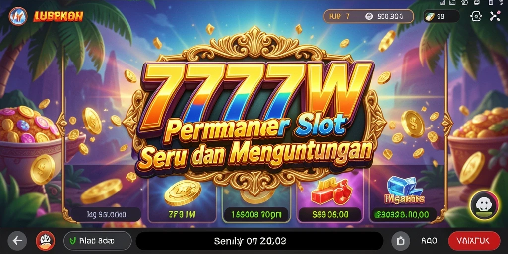 Tampilan gameplay Slot yang mengasyikkan di 7777W.