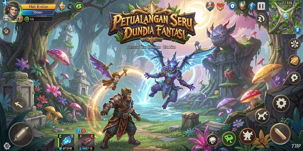 Tampilan gameplay menarik dalam petualangan fantastis 77RP.