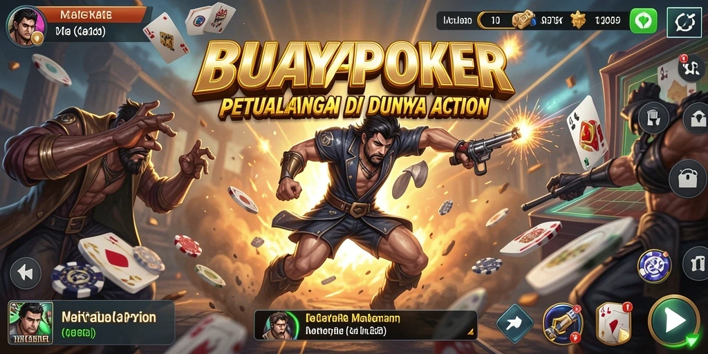 Gameplay seru dengan aksi mendebarkan dalam BUAYAPOKER.