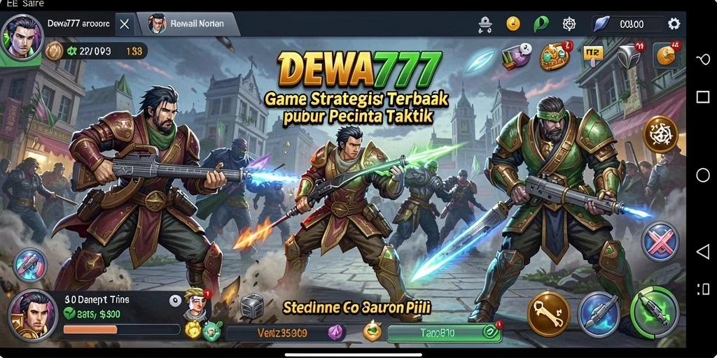 Tangkapan layar gameplay DEWA777 yang menampilkan aksi strategi yang intens.