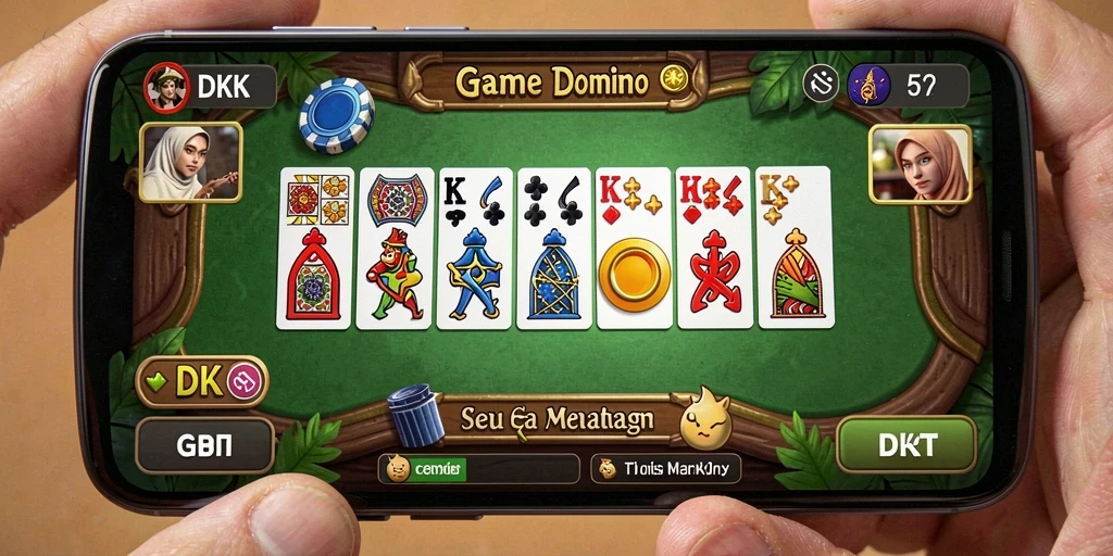 Screenshot gameplay DKK menampilkan aksi seru permainan Domino.