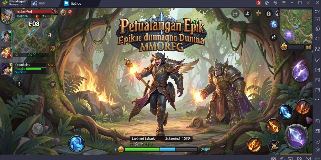 Tampilan gameplay F08 yang epik dan mendebarkan.