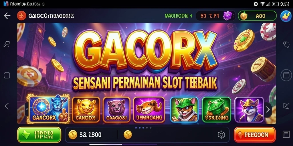 Tampilan menarik dari gameplay Slot GACORX yang penuh aksi.