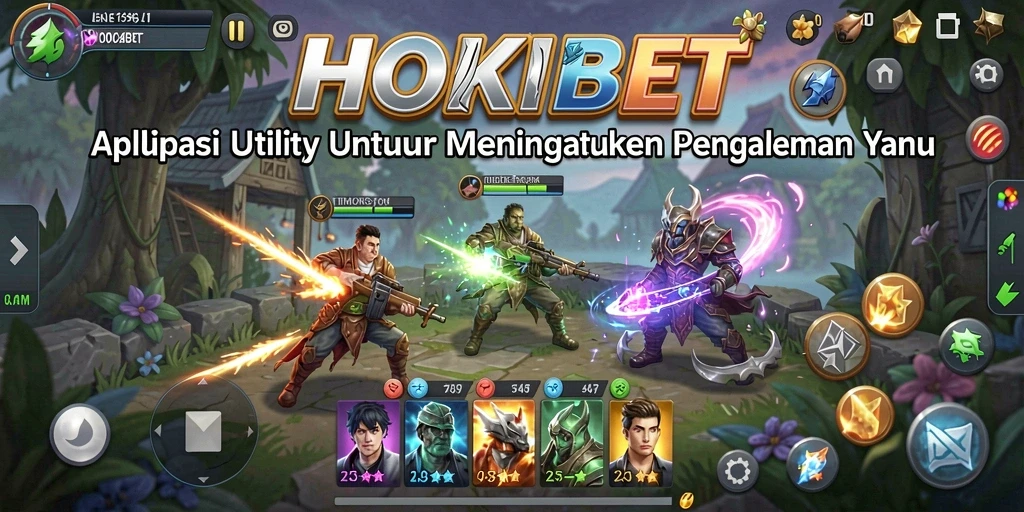Tampilan utama HOKIBET dengan fitur-fitur Utility yang menarik.