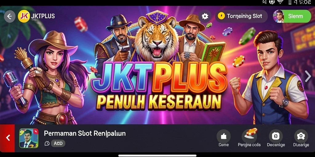 Tampilan menarik dari gameplay slot JKTPLUS yang mengasyikkan.