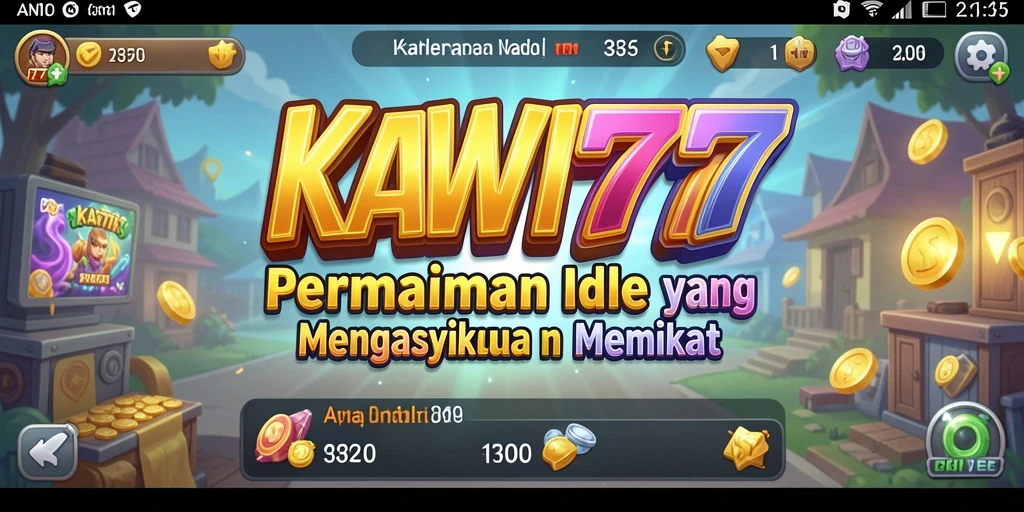 Tampilan gameplay KAWI777 yang seru dan penuh warna.