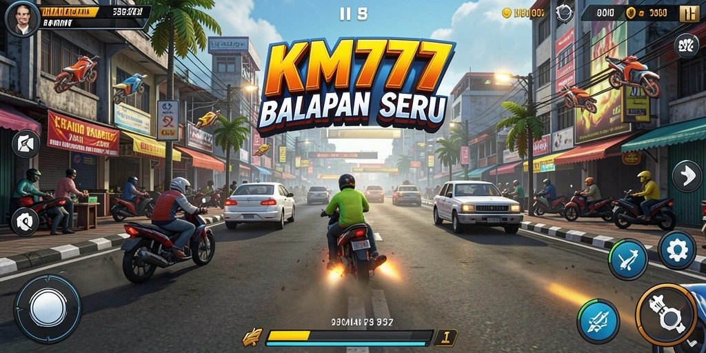 Gameplay seru balapan di KM777 dengan grafis menawan.