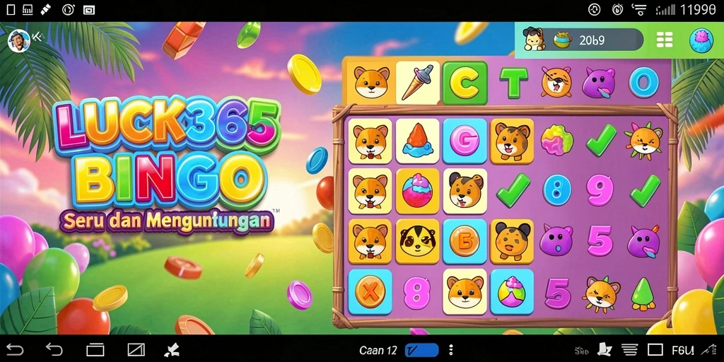 Tampilan gameplay seru dari LUCK365 dengan suasana Bingo yang mengasyikkan.