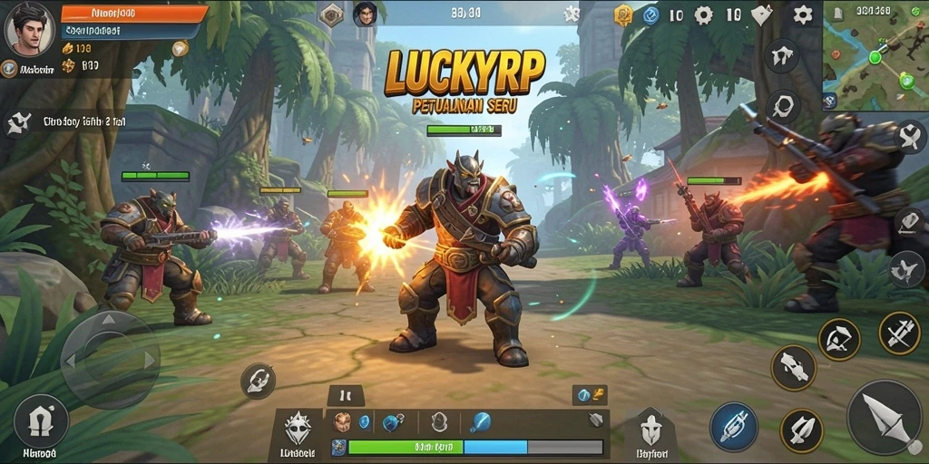 Tampilan gameplay menarik dari LUCKYRP dengan berbagai strategi.