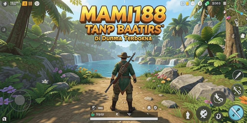 Screenshot gameplay MAMI188 yang menunjukkan petualangan di dunia terbuka.