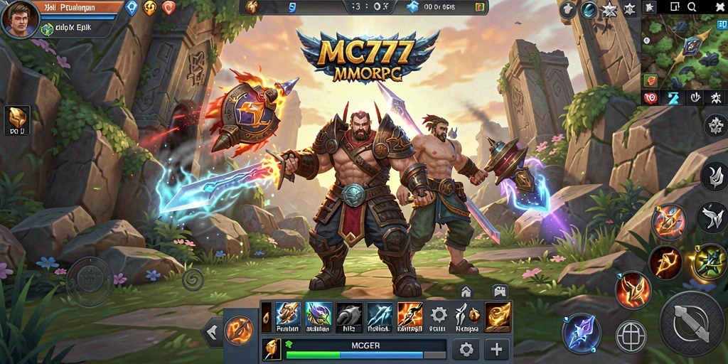 Tampilan gameplay epik dan seru di dunia MMORPG MC777.