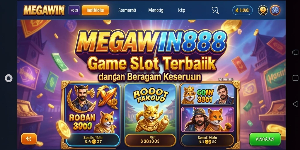 Tampilan gameplay MEGAWIN888 yang seru dan mengasyikkan.