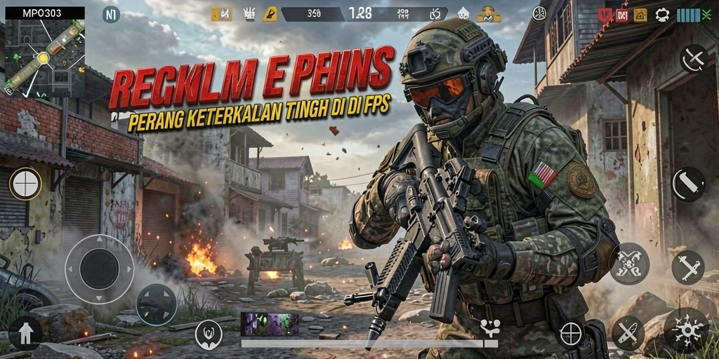 Menampilkan aksi seru dalam pertempuran FPS MPO303.
