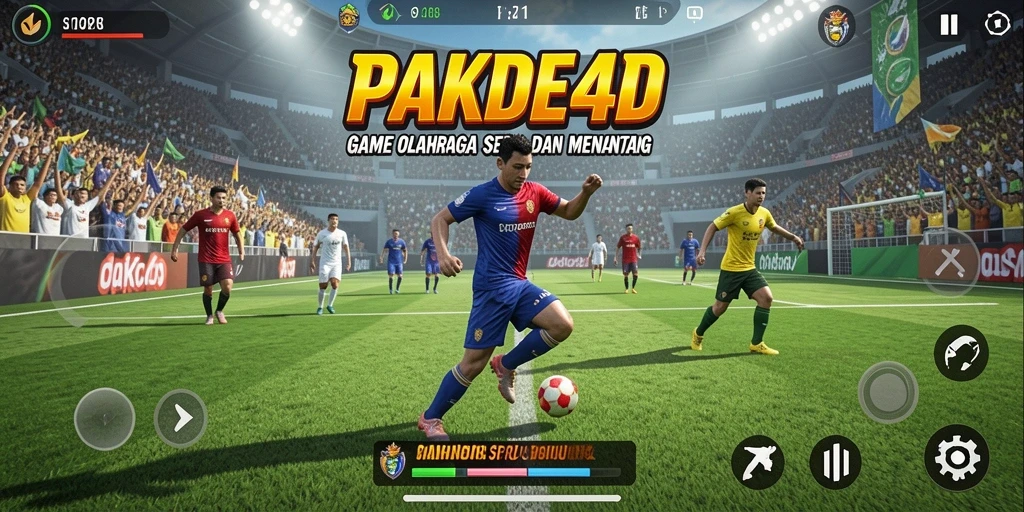 Screenshot gameplay PAKDE4D menampilkan aksi seru dalam olahraga.