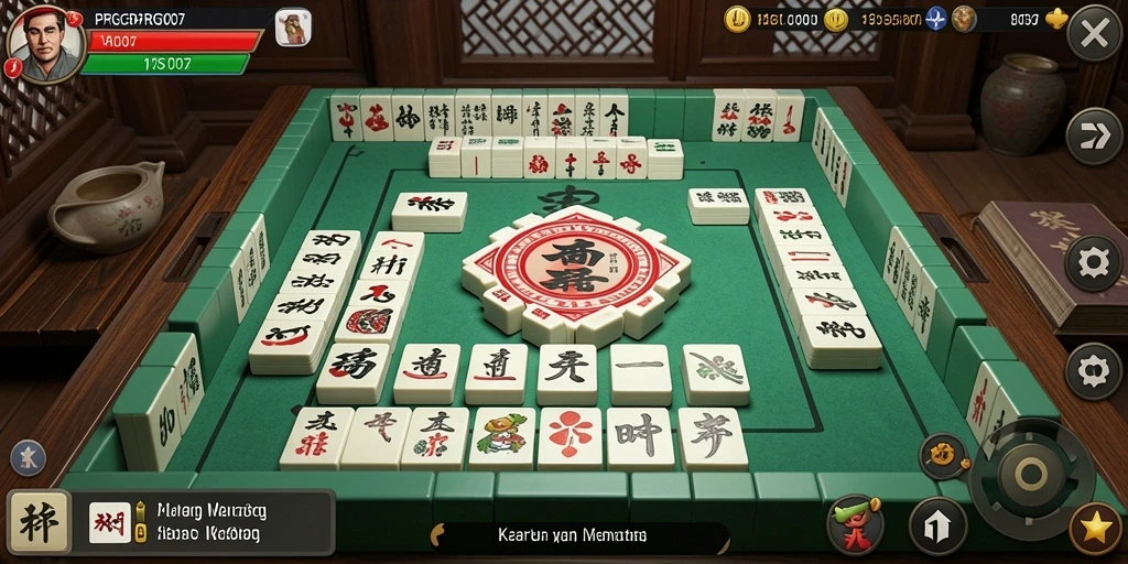Tampilan menarik dari gameplay Mahjong di PRG007.