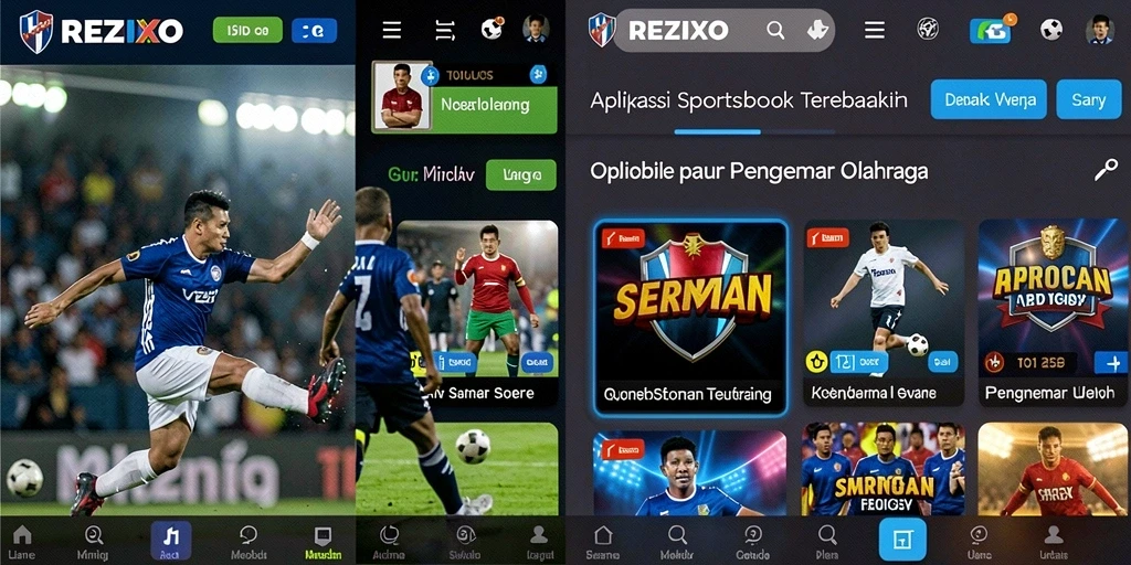 Tampilan gameplay taruhan olahraga di aplikasi REZIXO yang menarik.