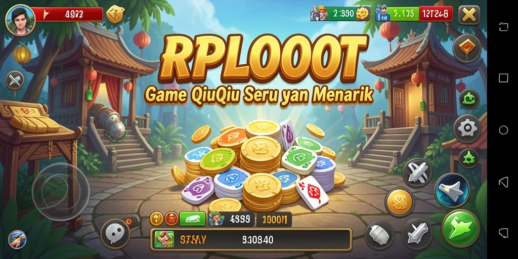 Tampilan utama gameplay QiuQiu yang seru dan interaktif.