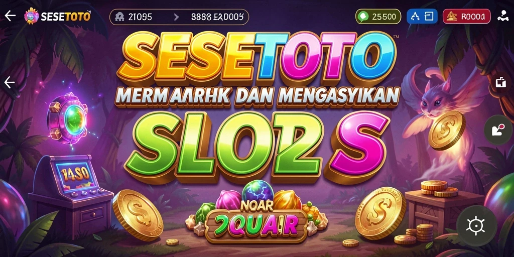 Tampilan gameplay Slot yang menarik dan penuh warna di SESETOTO.