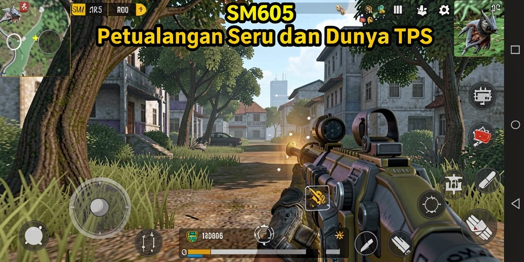 Gameplay seru SM605 dalam aksi TPS.