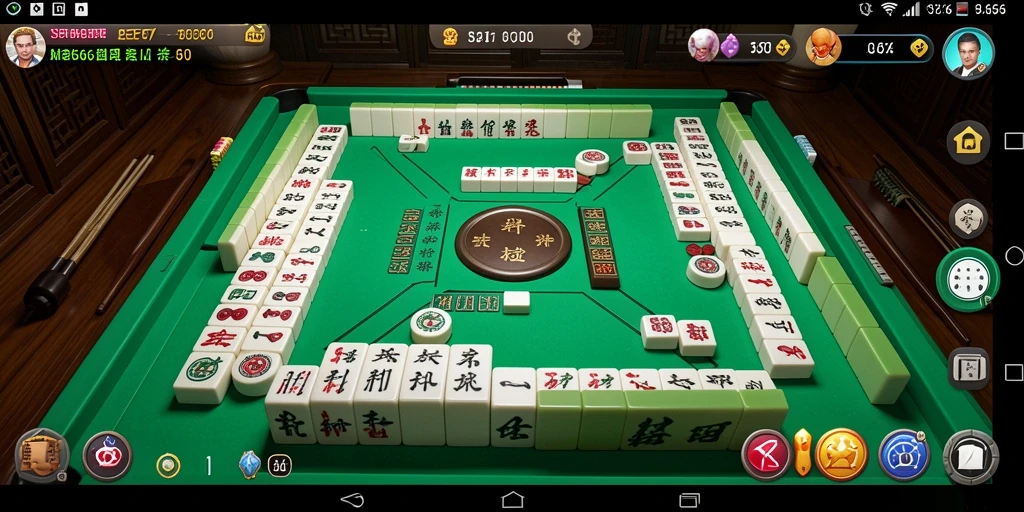 Screenshot SP666 menampilkan gameplay menawan permainan Mahjong.