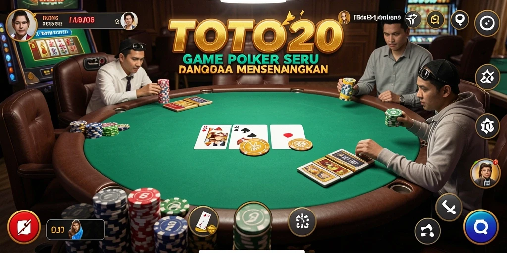 Tampilan gameplay Poker yang menarik dan penuh strategi.