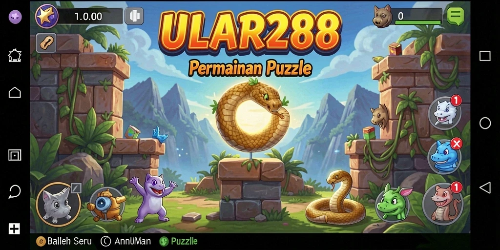 Tampilan menarik dari gameplay ULAR288 dengan puzzle yang menantang.