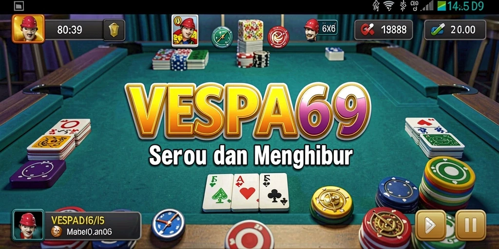 Tampilan gameplay menarik dari VESPA69 yang mengasyikkan.