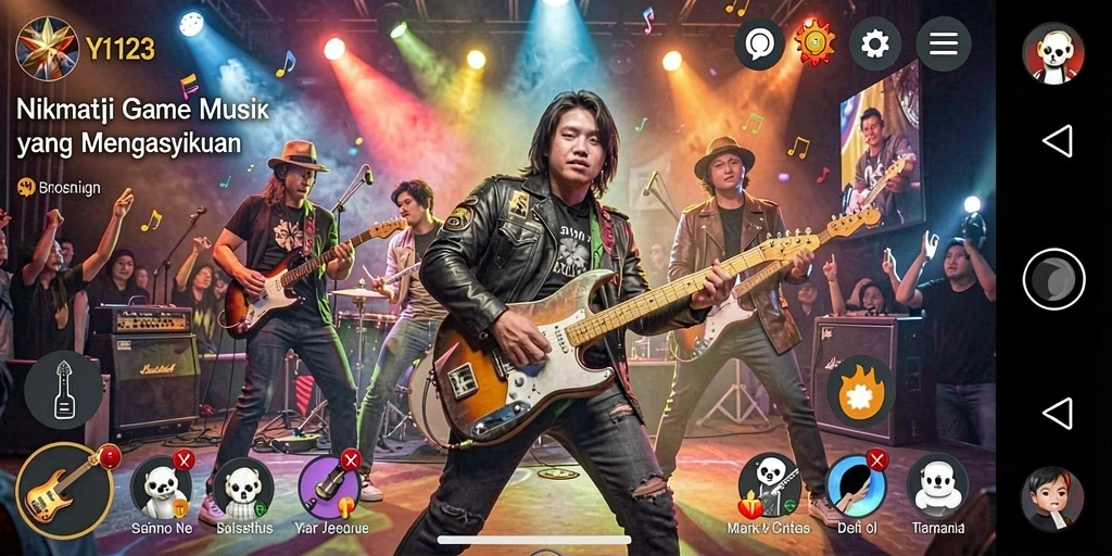 Tampilan gameplay <strong>YY123</strong> yang menarik dengan berbagai pilihan lagu.
